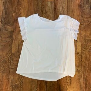 White top with butterfly sleeves